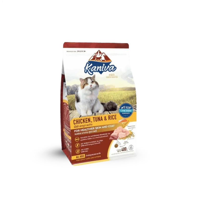 Kaniva Chicken, Tuna and Rice Cat Food 400g